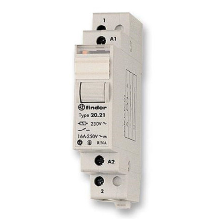 Finder (20.21.8.230.4000) Power Relay, 230 VAC, 16 A, DIN Rail