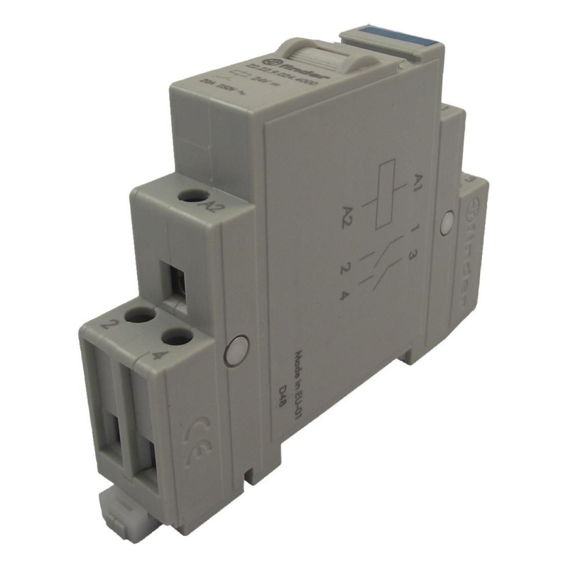 Finder (22.22.9.024.4000) Power Relay, Non Latching, DPST-NO, 24 VDC, 20 A