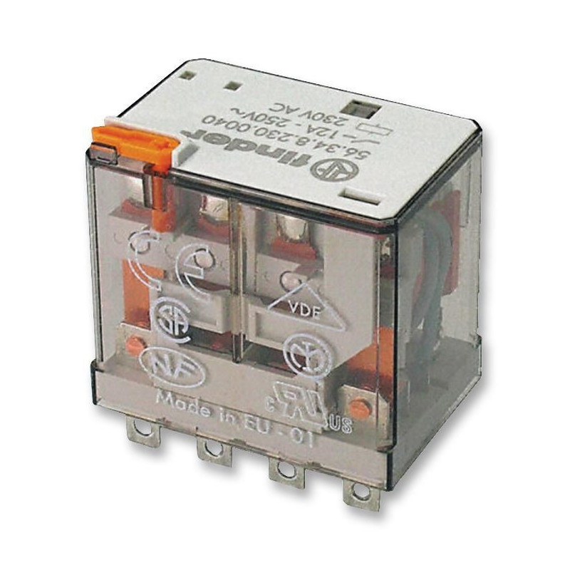 Finder (56.34.8.230.0000) Power Relay, 12 A, 56 Series, Socket