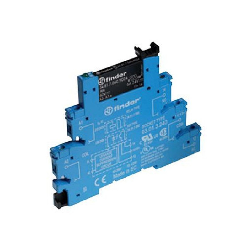 Finder (388170068240) Solid State Relay, SPST-NO, 6 A, 7.2 VDC