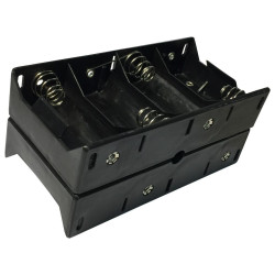 Pro Elec (PE000029) Battery Holder, Panel, D Battery Size, 8 Position