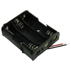 Keystone  (2465) Battery Holder, AA x 3, Wire Leads