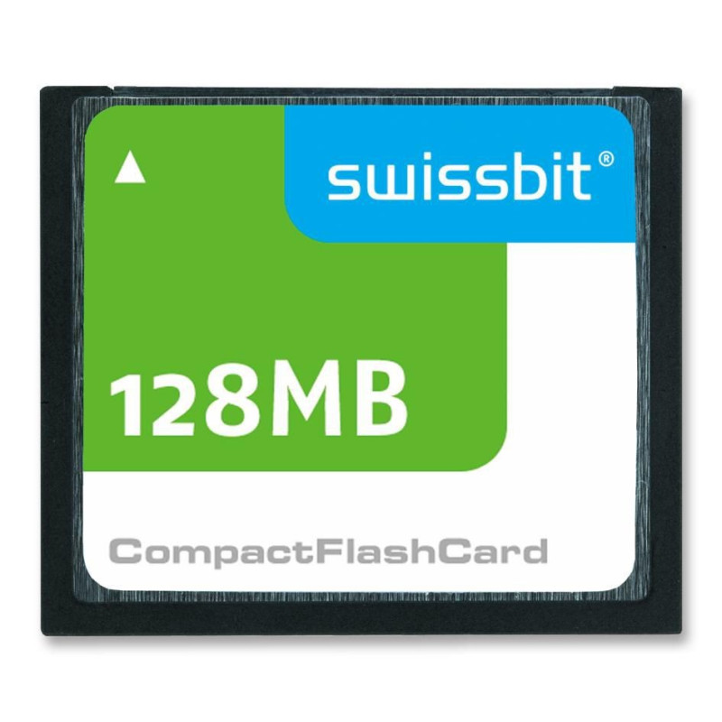 Swissbit (SFCF0128H1BK1MT-I-MS-553-SMA) Flash Memory Card, 128 MB