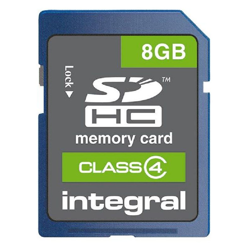 Integral (INSDH8G4V2) Flash Memory Card, SDHC Card, 8 GB