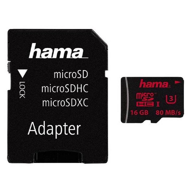 Hama (00123980) Flash Memory Card, MicroSDHC Card, 16 GB