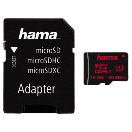 Hama (00123980) Flash Memory Card, MicroSDHC Card, 16 GB