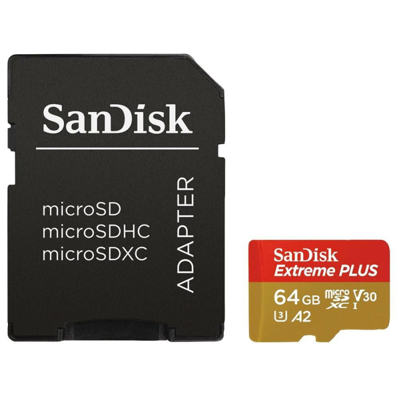 SanDisk (SDSQXBZ-064G-GN6MA) Flash Memory Card, 64 GB, Sandisk Extreme Plus