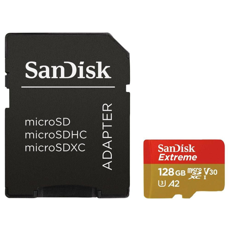 SanDisk (SDSQXA1-128G-GN6MA) Flash Memory Card, 128 GB, Sandisk Extreme