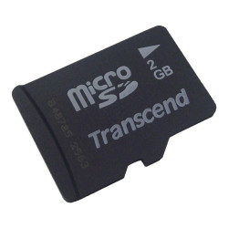 Transcend (TS2GUSDC) Flash Memory Card, MicroSD Card, 2 GB