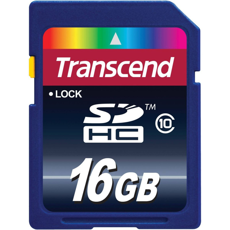 Transcend (TS16GSDHC10) Flash Memory Card, SDHC Card, Class 10, 16 GB