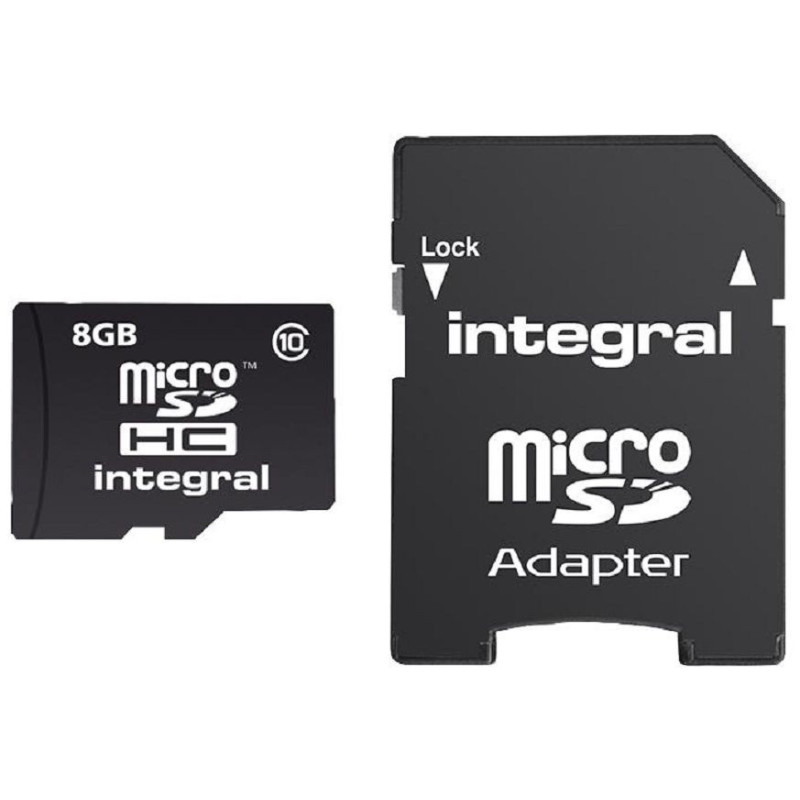 Integral (INMSDH8G10-90U1) Flash Memory Card, MicroSDHC Card, 8 GB