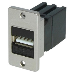 Tuk (KCUAA2BKPM) USB 2.0 Panel Mount A Female to A Female Keystone Coupler