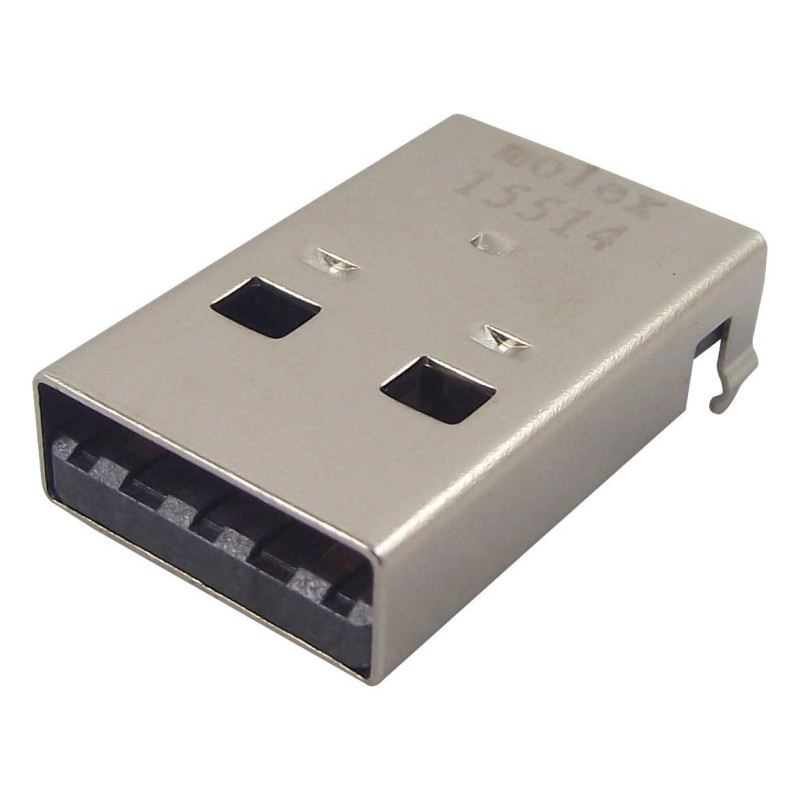 Molex (48037-0001) USB Connector, USB Type A, USB 2.0, Plug, 4 Ways