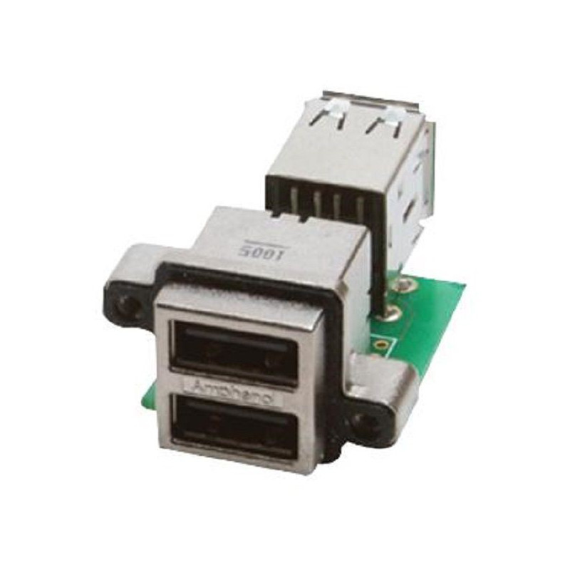 Amphenol Communications (MUSBC31130)USB Stacked Connector, USB Type A