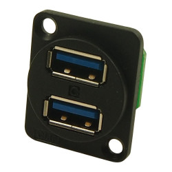 Cliff Electronic (CP30105) USB Stacked Connector,  USB Type A, USB 3.0