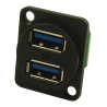 Cliff Electronic (CP30105) USB Stacked Connector,  USB Type A, USB 3.0