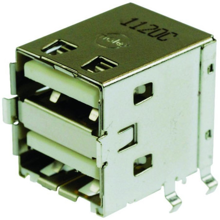 Molex (67298-4091) USB Stacked Connector, USB Type A, USB 2.0