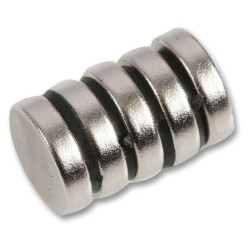 Duratool, Magnets, Button, Rare Earth, 12mm x 3mm, Pack of 6, D01767