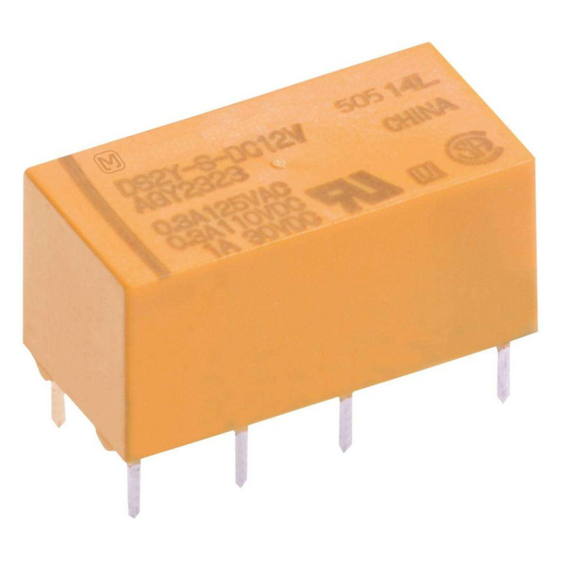 Panasonic, Signal Relay, 24 VDC, DPDT, Non Latching, DS2Y-S-DC24V