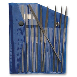 Duratool (FILE SET 1) Needle File Set - Cut 2 - Swiss Pattern - 12 Piece