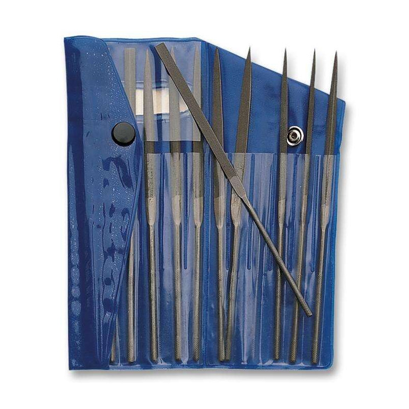 Duratool (FILE SET 1) Needle File Set - Cut 2 - Swiss Pattern - 12 Piece