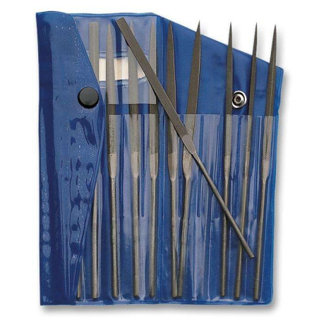 Duratool (FILE SET 1) Needle File Set - Cut 2 - Swiss Pattern - 12 Piece