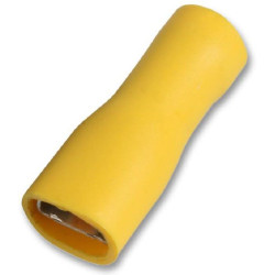 Pro Power (STFDFD5-250) Female Push On Crimp Terminal Yellow 20A 6.3mm