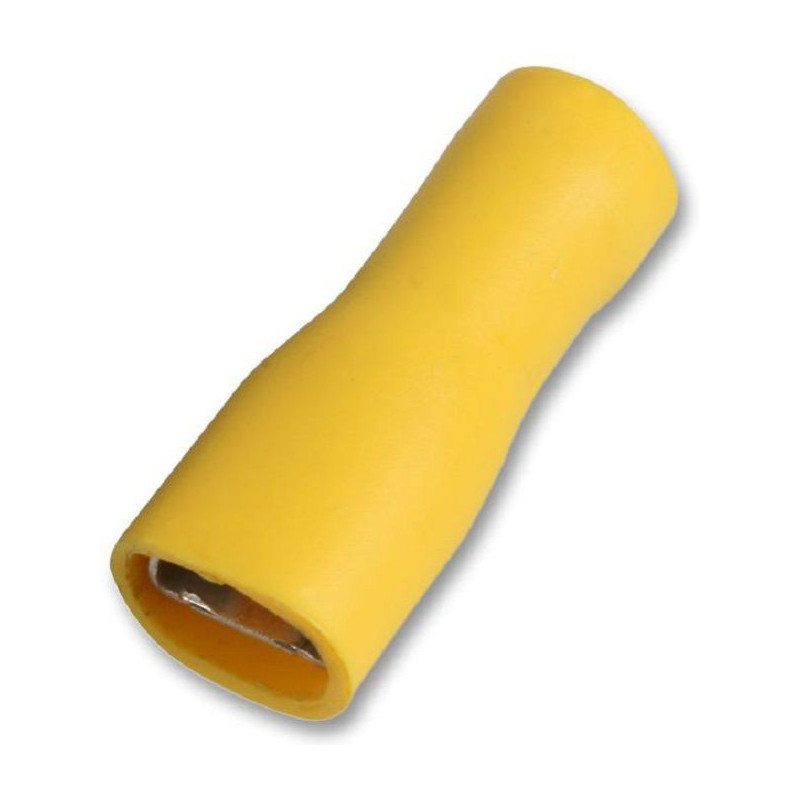 Pro Power (STFDFD5-250) Female Push On Crimp Terminal Yellow 20A 6.3mm