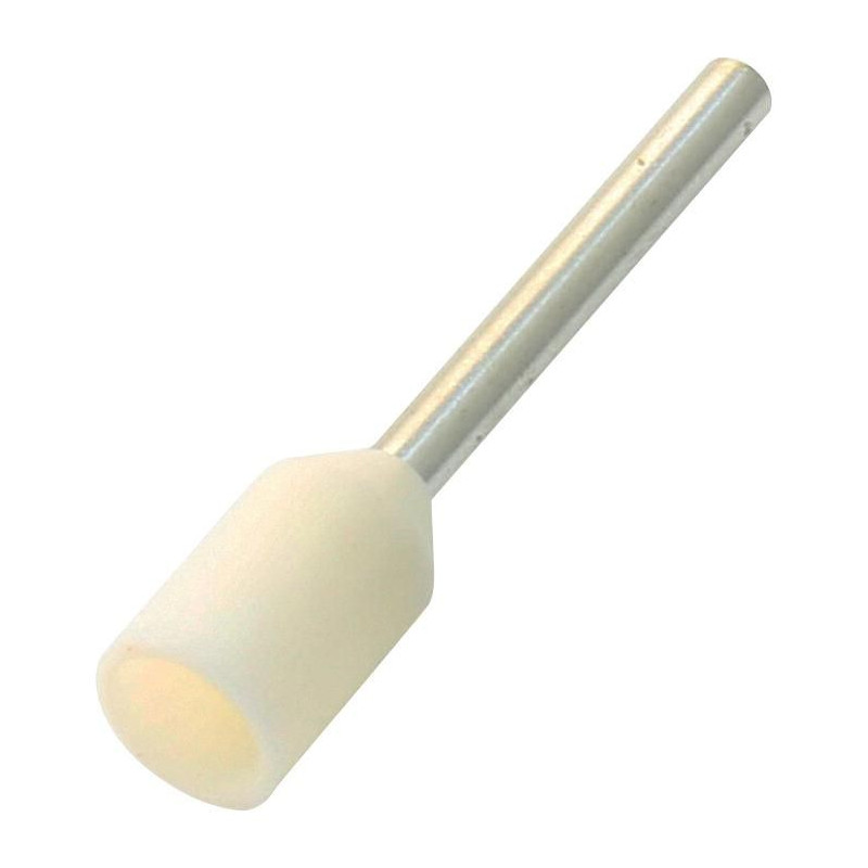 Multicomp Pro (E7508-L-WHITE) Wire Ferrule, Single Wire, 20 AWG, 0.75 mm²