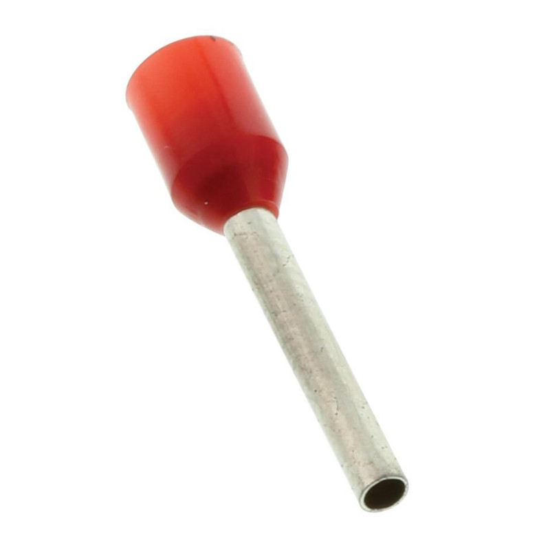 Multicomp Pro (E1012-L-RED) Wire Ferrule, Single Wire, 18 AWG, 1 mm², 12 mm