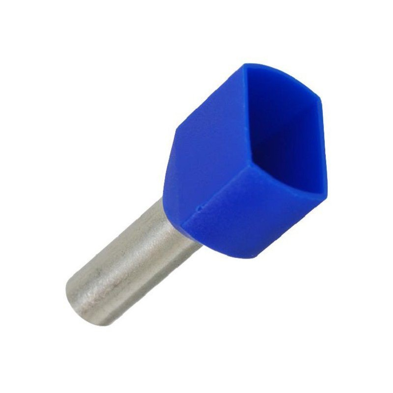 JST (TWE2.5-10) Wire Ferrule, Twin Entry, Twin Wire, 14 AWG, 2.5 mm²