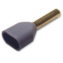 JST (TWE0.75-8) Wire Ferrule, Twin Entry, Twin Wire, 18 AWG, 0.75 mm²