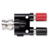 Pomona (1296) BNC Male Plug to Double Binding Post Adapter,