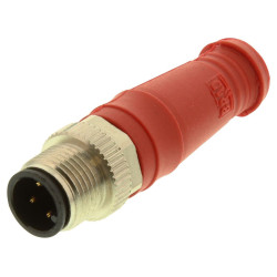 Molex (120076-8034) Sensor Connector,  M12, Male, 4 Positions, Solder Pin