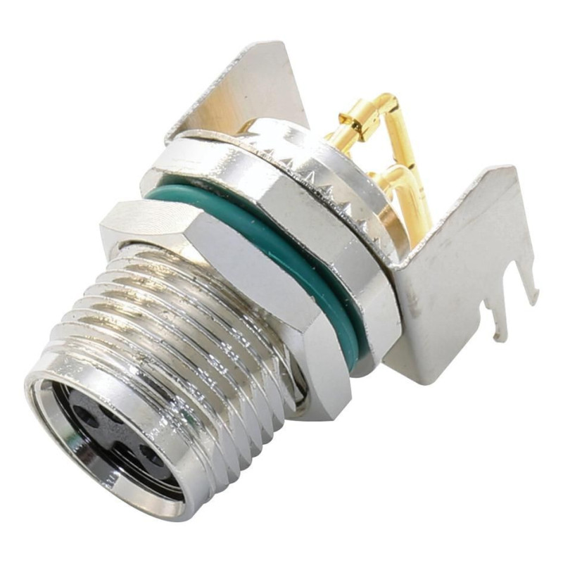 Amphenol (M8AS-03PFFR-SF8001) Sensor Connector, 3 Pole, M8, Receptacle