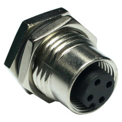 Amphenol (M12A-05PFFS-SF8001) Sensor Connector, 5 Pole, M12, Receptacle