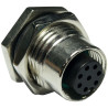 Amphenol (M12A-08PFFP-SF8001) Sensor Connector, 8 Pole, M12, Receptacle,