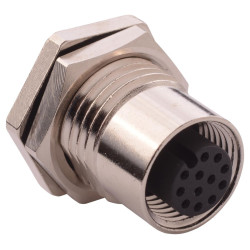 Norcomp (859-012-203R004) Sensor Connector, M12, Female, 12 Positions