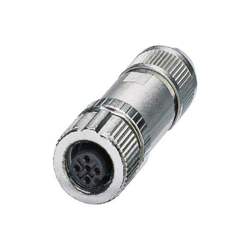 Phoenix Contact (1424668) Sensor Connector, M12 Push-In, M12, Female