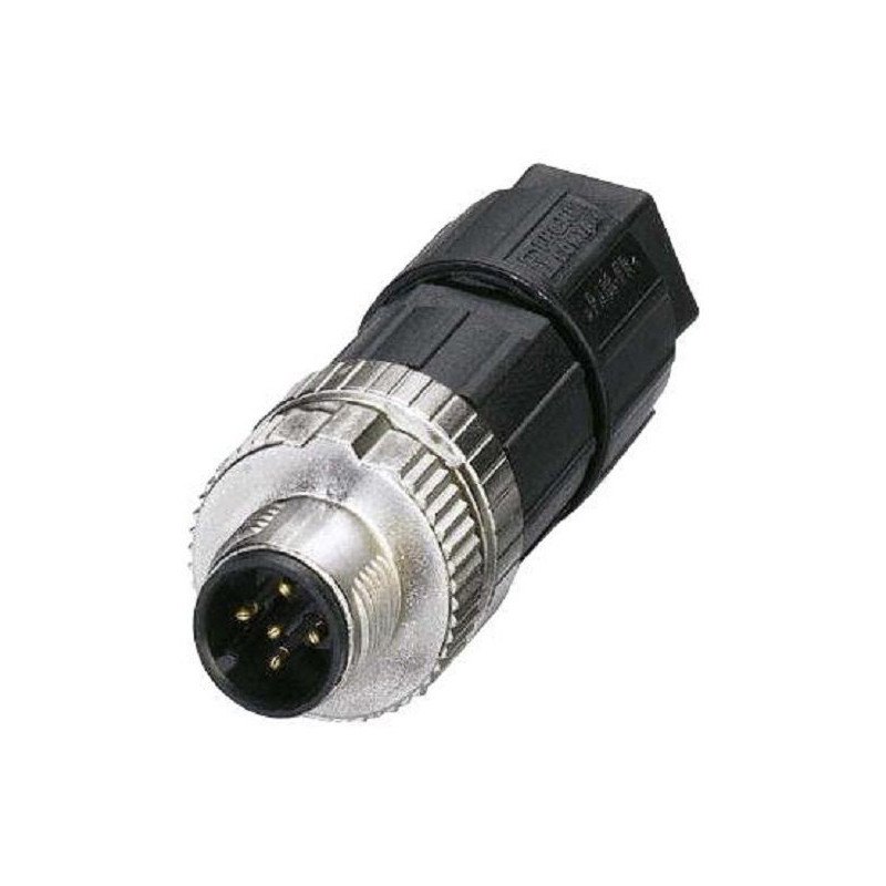 Phoenix Contact (1424649) Sensor Connector, M12 Push-In, M12, Male