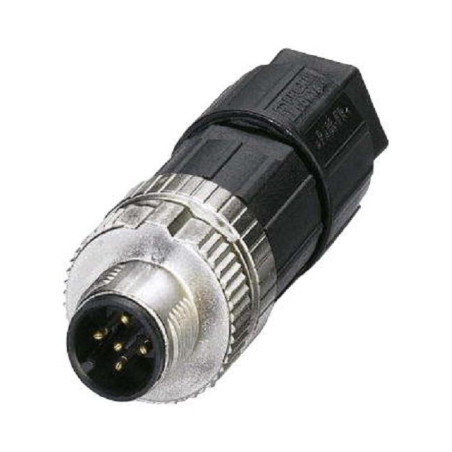 Phoenix Contact (1424649) Sensor Connector, M12 Push-In, M12, Male