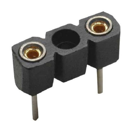 Harwin (D2899-42) IC & Component Socket, 2 Contacts, 5.08 mm, Gold