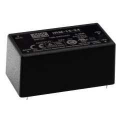 Mean Well, AC/DC PCB Mount Power Supply(PSU),ITE,1 Output, 15W, IRM-15-24