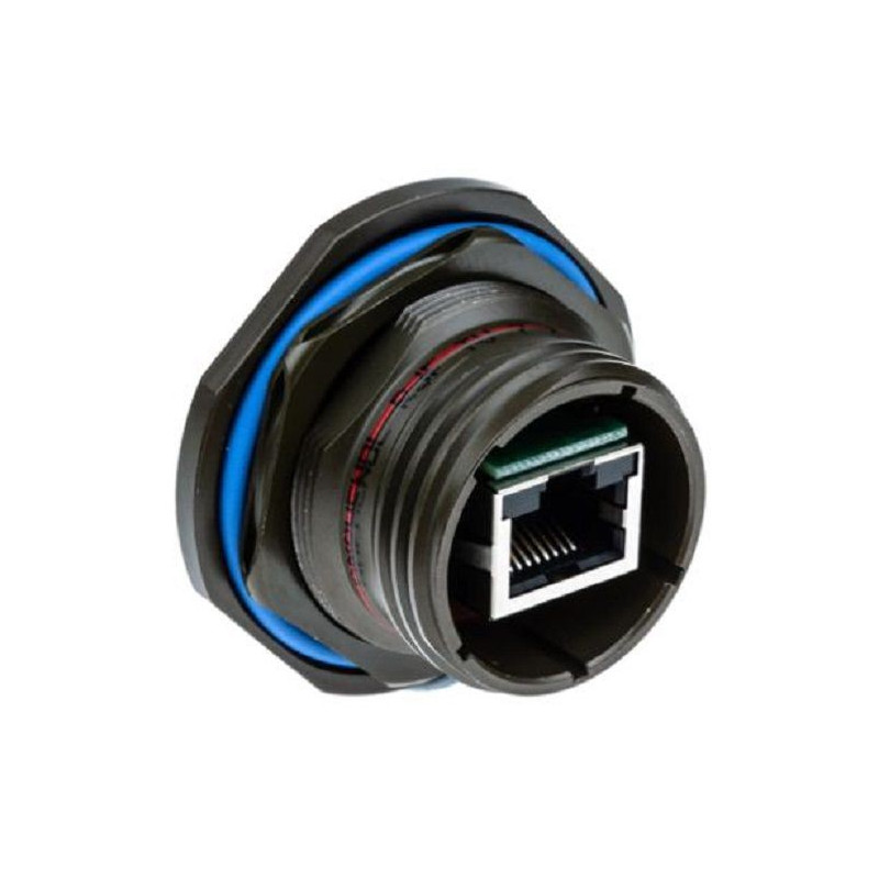 Amphenol (RJFTV7PE1ZN) In-Line Adapter, Jam Nut, RJ45, RJ45