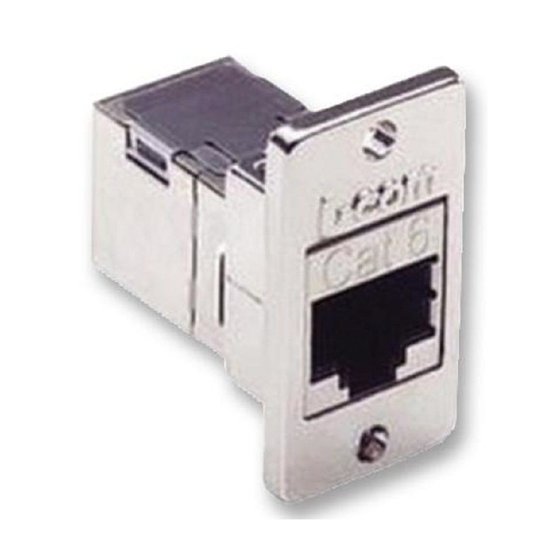 L-Com (ECF504-SC6) In-Line Adapter, Cat6, Shielded, RJ45, RJ45