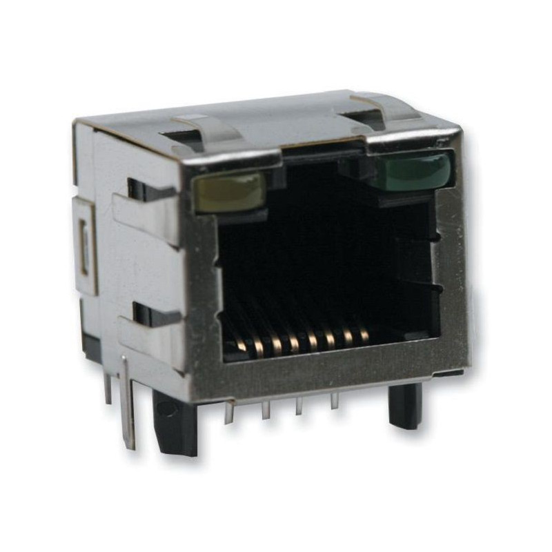 TE Connectivity (2-406549-1.) Modular Connector, RJ45 Jack, 1 x 1 (Port)