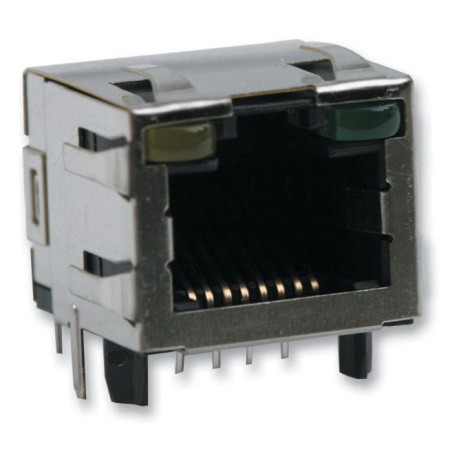 TE Connectivity (2-406549-1.) Modular Connector, RJ45 Jack, 1 x 1 (Port)