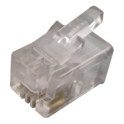 Stewart Connector (937-SP-3044) Modular Connector, RJ11 Plug, 1 x 1 (Port)