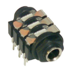 Amphenol (ACJS-PC) Phone Audio Connector, Stereo, 6.35mm, 3 Contacts