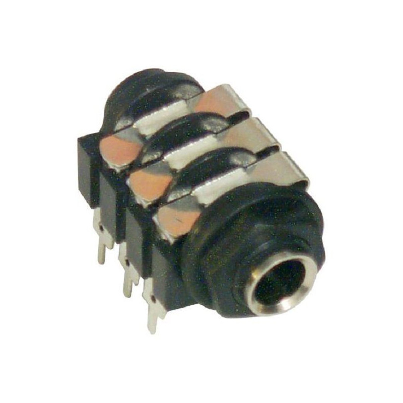 Amphenol (ACJS-PC) Phone Audio Connector, Stereo, 6.35mm, 3 Contacts